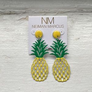 Neiman Marcus Pineapple Earrings for Pierced Ears NWT